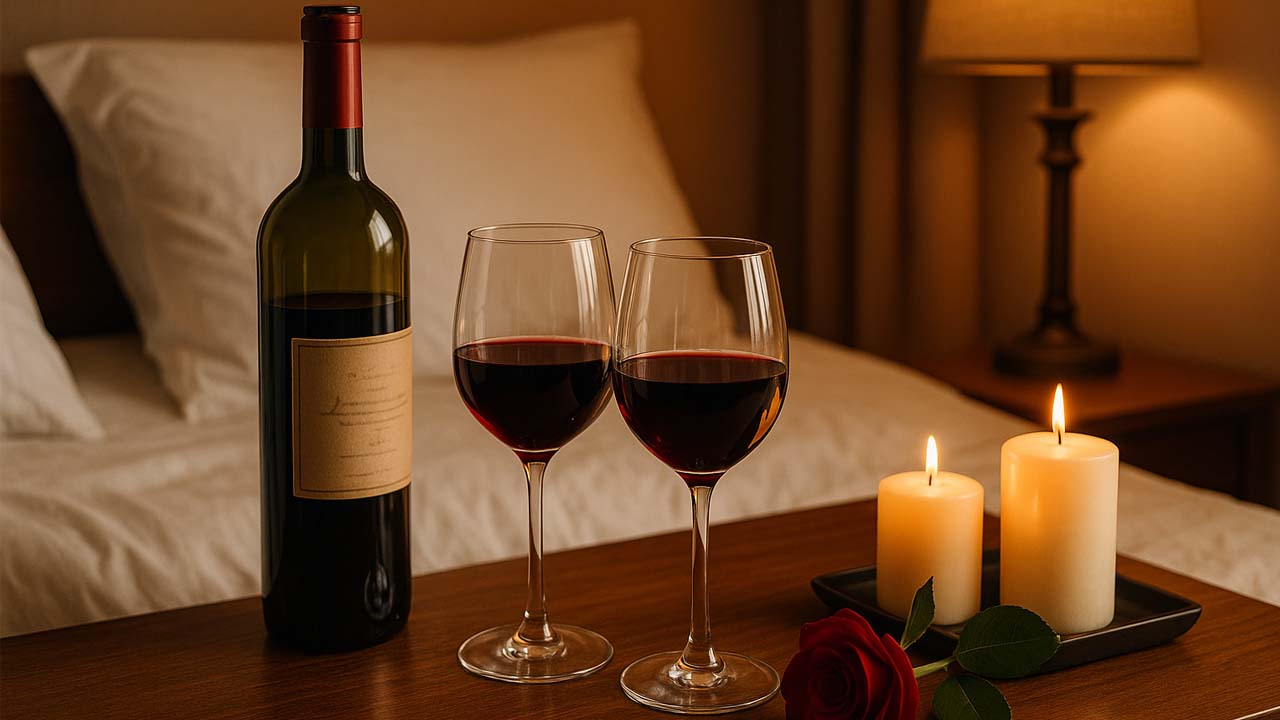 Ambiente romántico con velas