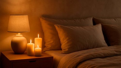 Ambiente íntimo con velas