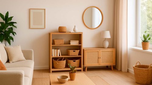 Sala ordenada minimalista