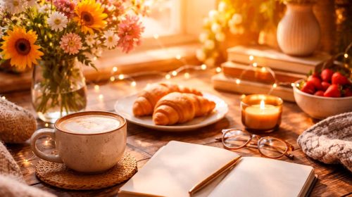 Desayuno Acogedor Con Luz Natural