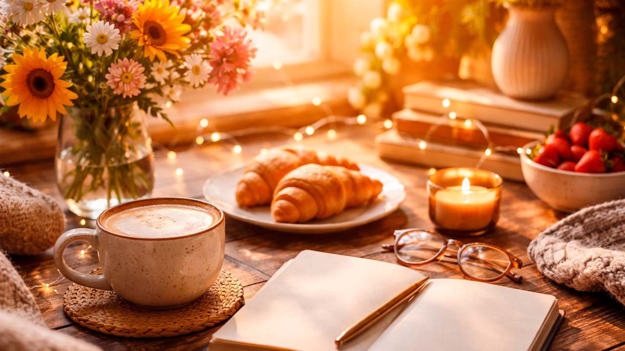 Desayuno Acogedor Con Luz Natural